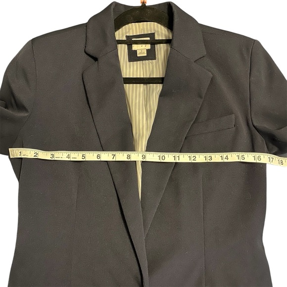A New Day Navy Blue Fully Lined Pinstriped Blue and White Button Blazer Preppy 6 - Picture 10 of 11
